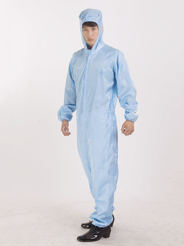 连体带帽防静电服